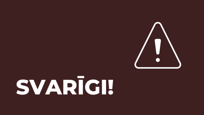Uzraksts Svarīgi un izsaukuma zīme