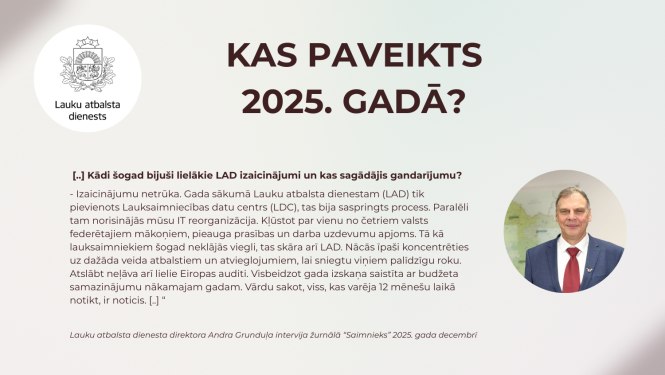 LAD infografika ar 2025.gadā paveikto
