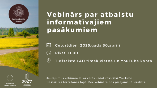 Informācija par vebināru.