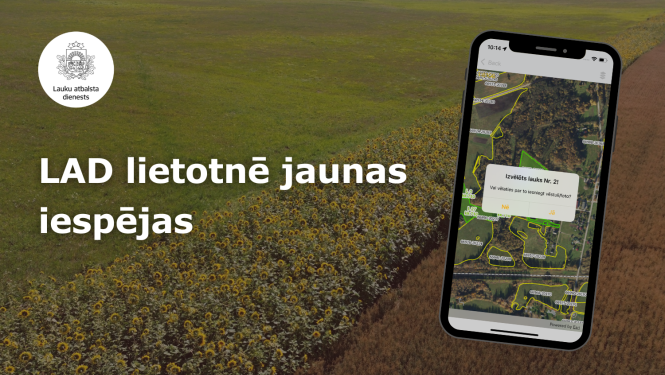 Ilustrācija par jaunām iespējām LAD lietotnē.