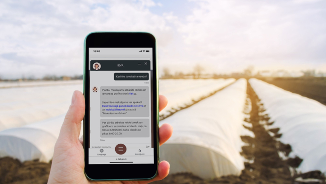 Bilde ar botu viedtālrunī