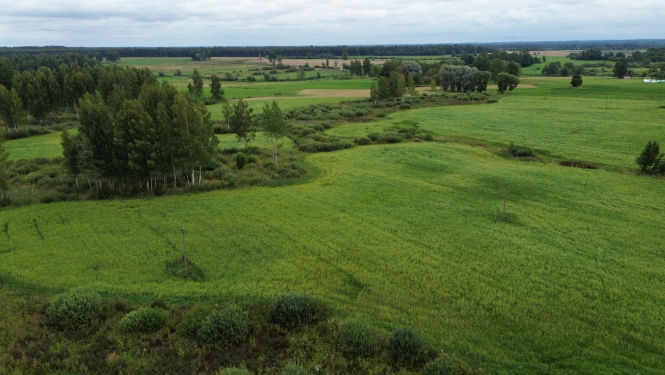 Lauku skats no drona