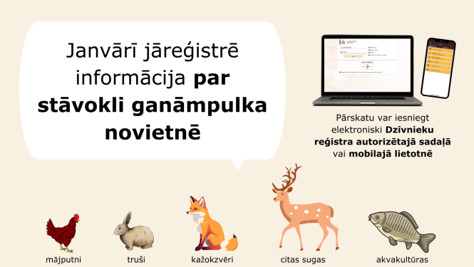 Janvārī jāreģistrē informācija par stāvokli ganāmpulka novietnē