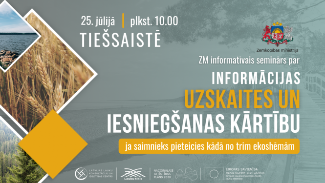 Plakāts par ZM semināru par ekoshēmām