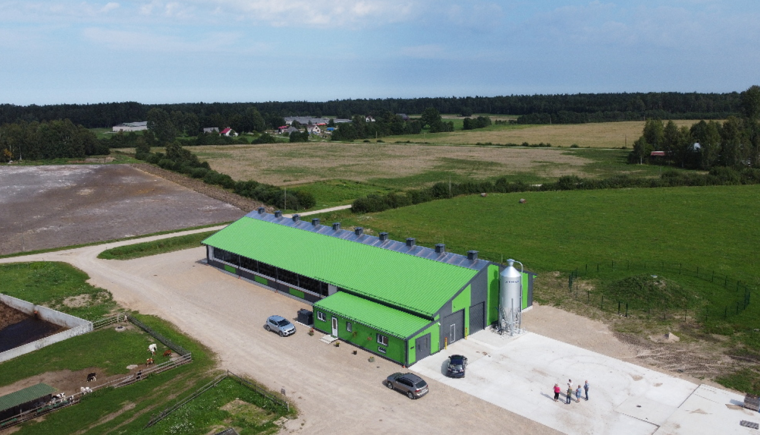 ZS Rojupes Silmači kūts no drona lidojuma