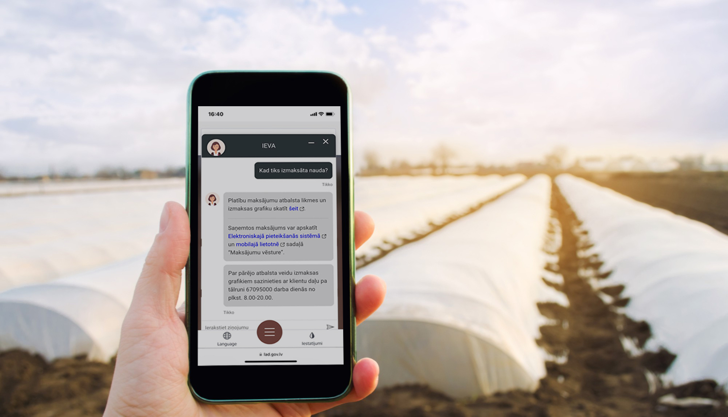 Bilde ar botu viedtālrunī