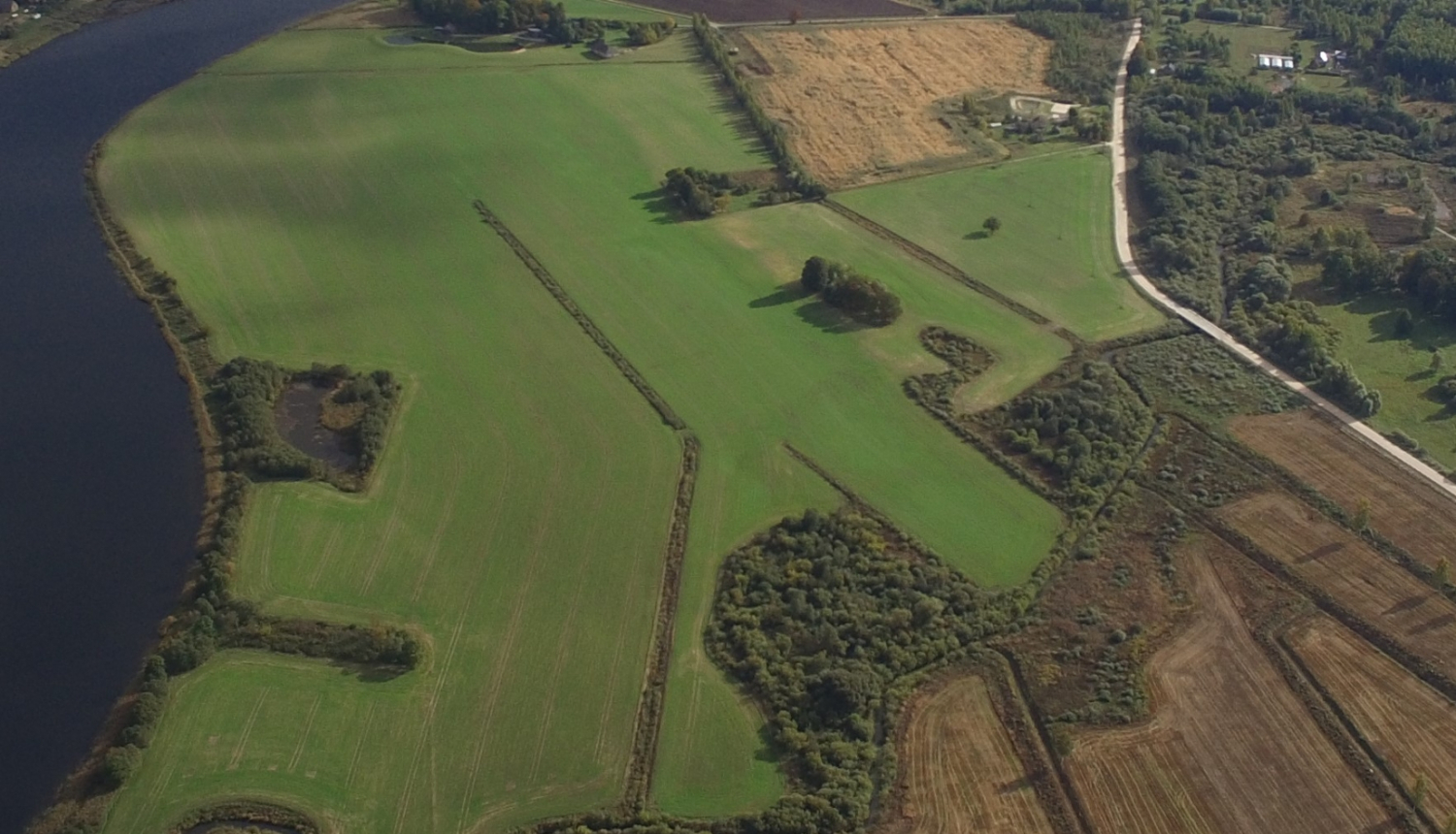 Lauku skats no drona