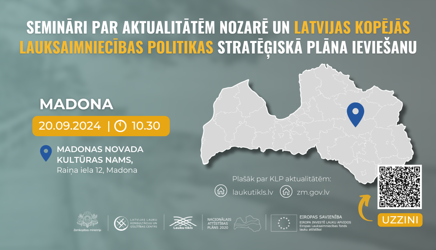 Informācija par semināra norises vietu