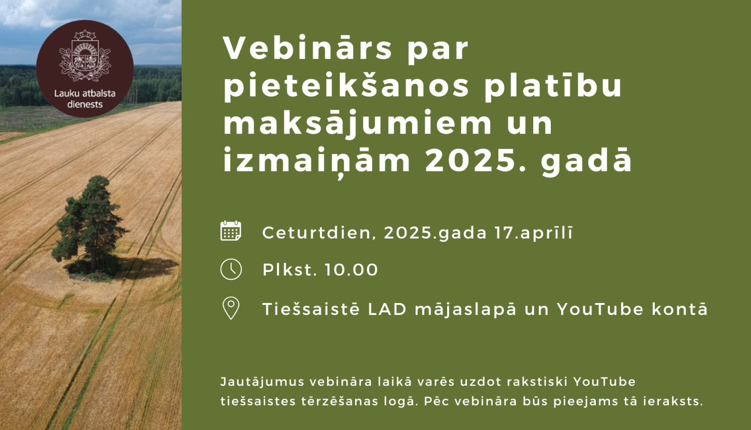 Informācija par vebināru