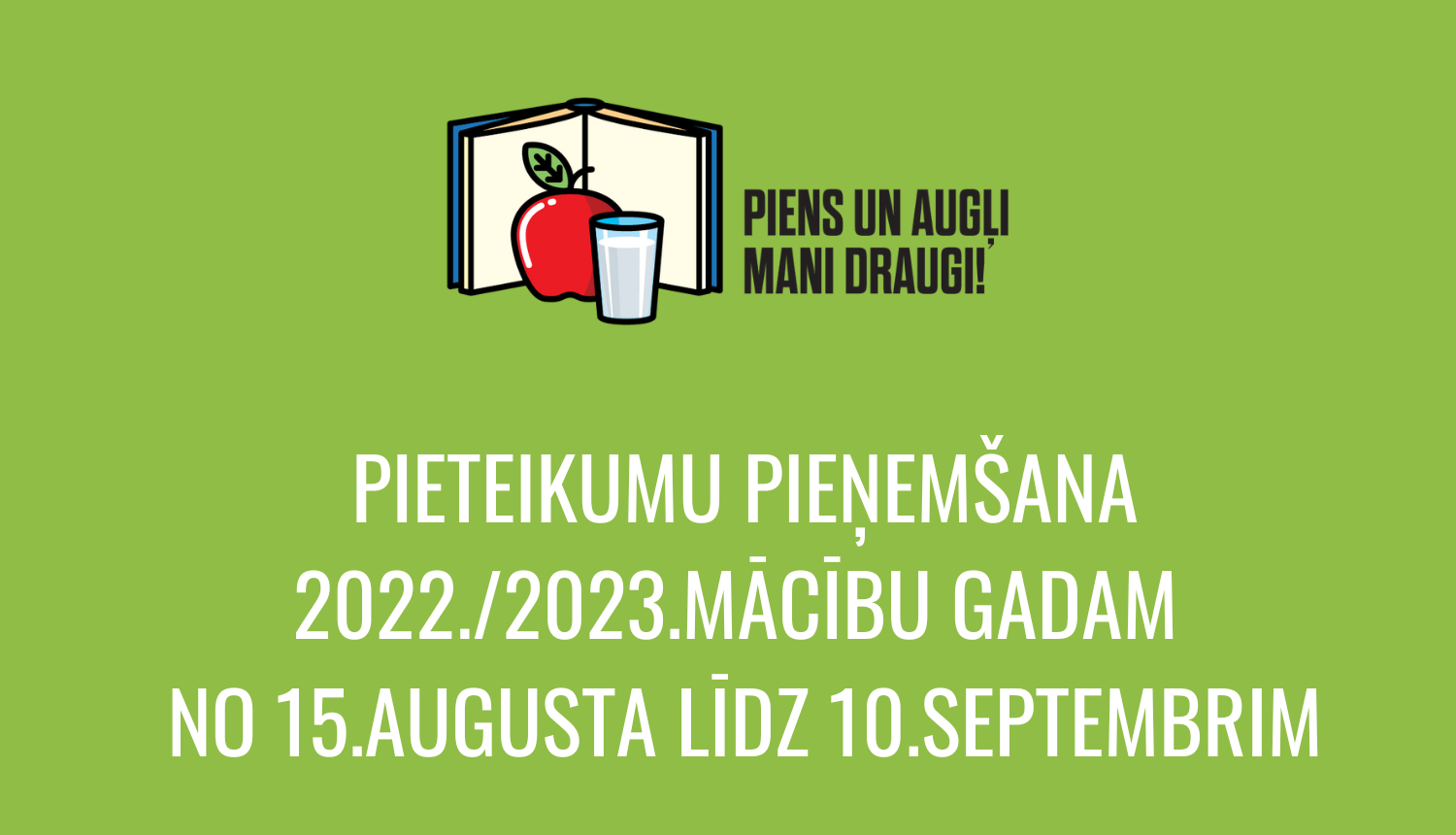 Piens un augļi skolai logo