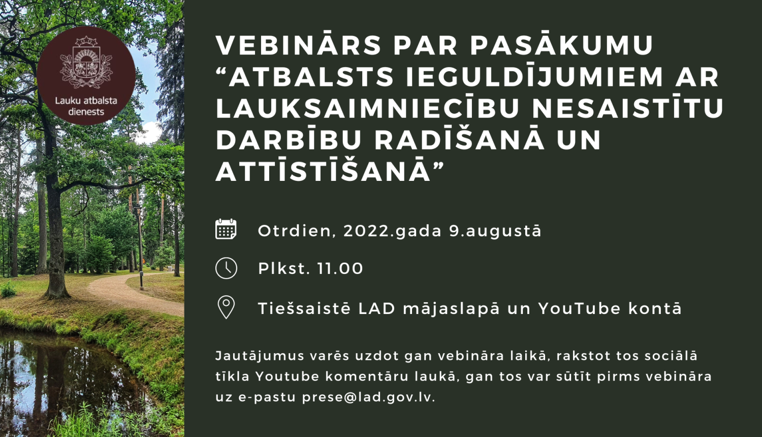 Informācija par vebināru