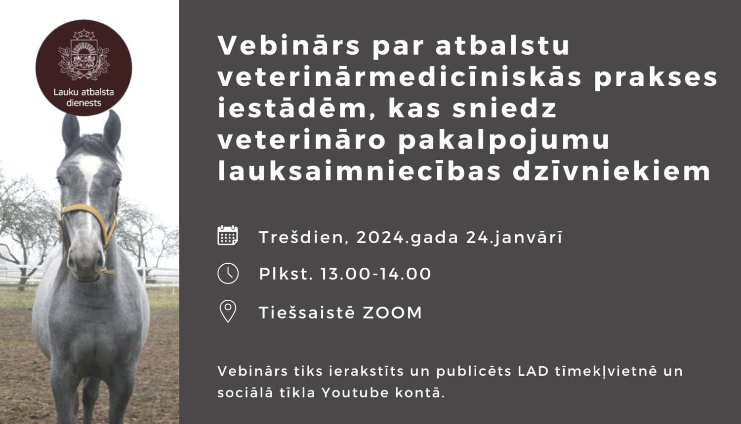 Informācija par vebināru vetārstiem