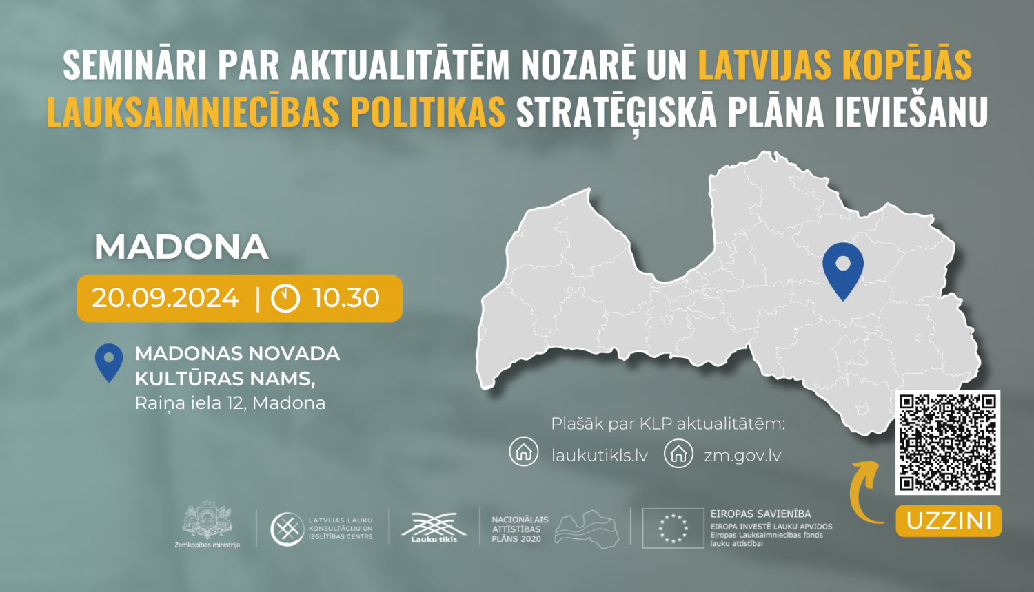 Informācija par semināra norises vietu